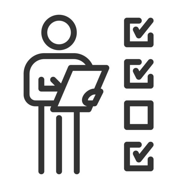 job icon line outline vector sign symbol graphic illustration