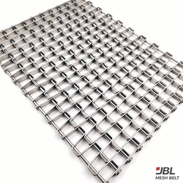 Flat wire belt panel and running surface