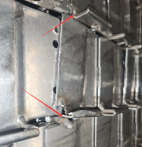 JBL Mesh Belt - Marked contact areas on side plates